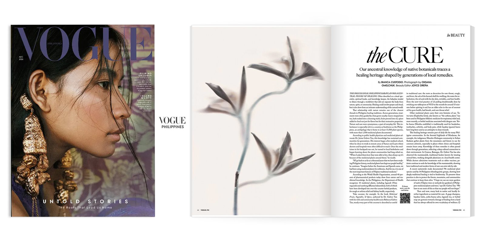 Vogue Philippines Untold Stories, Issue August 2026, pp. 44-45